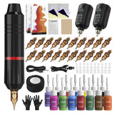 RHEIN Gun Kit Wireless Pen Machine with Complete Tattoo Supply Set