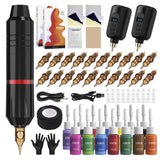 RHEIN Gun Kit Wireless Pen Machine with Complete Tattoo Supply Set