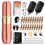 RHEIN Kit Tatouage Sans Fil – 2 Batteries 1500mAh, 20 Cartouches, Performance Pro